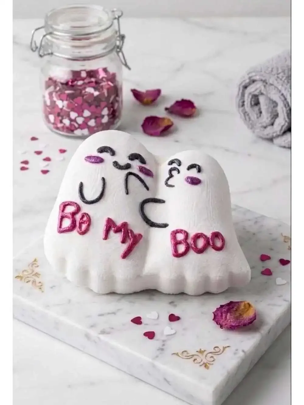 Be My Boo bath bomb, Valentine’s Day bath bomb, Valloween